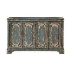 Searcy 4 Door Media Credenza TV Stand for TVs up to 70" Blue - Treasure Trove Accents