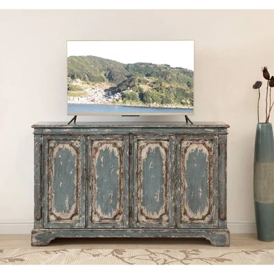 Searcy 4 Door Media Credenza TV Stand for TVs up to 70" Blue - Treasure Trove Accents 7 Searcy 4 Door Media Credenza TV Stand for TVs up to 70" Blue - Treasure Trove Accents - Image 5
