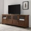 Kimber 4 Door Glass Panel Storage TV Stand for TVs up to 80" - Saracina Home Dark Walnut 1 Kimber 4 Door Glass Panel Storage TV Stand for TVs up to 80" - Saracina Home Dark Walnut -Cheap TV Stands Store unnamed file 3699