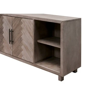 Palisades 2 Door Console TV Stand for TVs up to 80" Gray - Martin Furniture 6 Palisades 2 Door Console TV Stand for TVs up to 80" Gray - Martin Furniture - Image 4