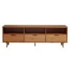 Cara 3 Drawer Mid-Century Modern 3 Drawer TV Stand for TVs up to 80" - Saracina Home Walnut -Cheap TV Stands Store unnamed file 3837