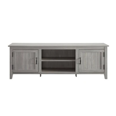 Modern Farmhouse Wood TV Stand for TVs up to 80" - Saracina Home Gray Wash 13 Modern Farmhouse Wood TV Stand for TVs up to 80" - Saracina Home Gray Wash - Image 11