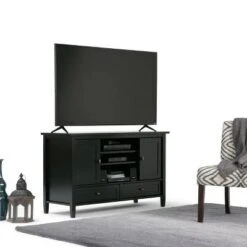47" Norfolk Solid Wood TV Stand - WyndenHall Black