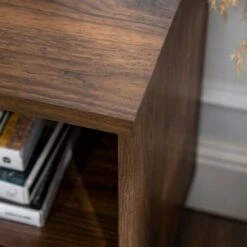 Visconti Boho Slat Door Storage Console TV Stand for TVs up to 80" - Saracina Home Dark Walnut -Cheap TV Stands Store unnamed file 4022