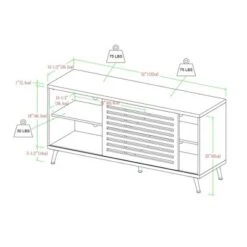 Visconti Modern Boho Sliding Slat Door TV Stand for TVs up to 58" - Saracina Home Gray Wash -Cheap TV Stands Store unnamed file 4057