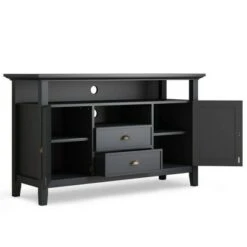 54" Mansfield Solid Wood TV Media Stand - Wyndenhall Black -Cheap TV Stands Store unnamed file 4073
