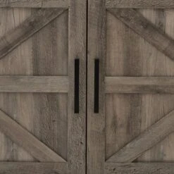 Atticus Modern Farmhouse 2 Door Corner TV Stand for TVs up to 55" - Saracina Home Rustic Oak -Cheap TV Stands Store unnamed file 4078