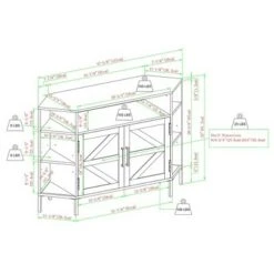 Atticus Modern Farmhouse 2 Door Corner TV Stand for TVs up to 55" - Saracina Home Rustic Oak -Cheap TV Stands Store unnamed file 4084