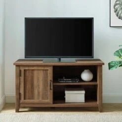 Modern Farmhouse storage TV Stand for TVs up to 50" - Saracina Home White Oak -Cheap TV Stands Store unnamed file 4103