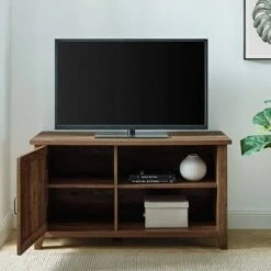 Modern Farmhouse storage TV Stand for TVs up to 50" - Saracina Home White Oak -Cheap TV Stands Store unnamed file 4104