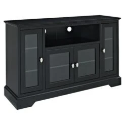 Glass Door Traditional Highboy TV Stand for TVs up to 58" - Saracina Home Vintage Gray -Cheap TV Stands Store unnamed file 4190