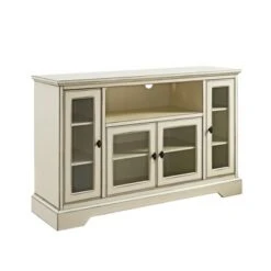 Glass Door Traditional Highboy TV Stand for TVs up to 58" - Saracina Home Vintage Gray -Cheap TV Stands Store unnamed file 4192