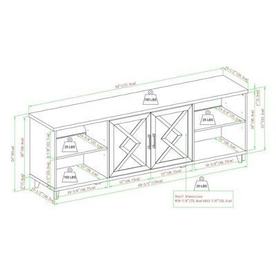 Whitton Modern Transitional Geometric 2 Door TV Stand for TVs up to 80" - Saracina Home Dark Walnut 11 Whitton Modern Transitional Geometric 2 Door TV Stand for TVs up to 80" - Saracina Home Dark Walnut - Image 9