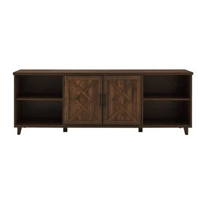 Whitton Modern Transitional Geometric 2 Door TV Stand for TVs up to 80" - Saracina Home Dark Walnut 12 Whitton Modern Transitional Geometric 2 Door TV Stand for TVs up to 80" - Saracina Home Dark Walnut - Image 10
