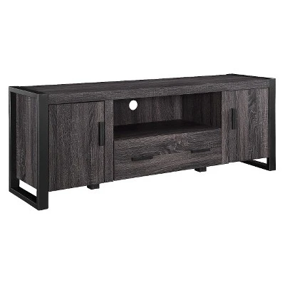 Modern Urban Industrial TV Stand for TVs up to 65" - Saracina Home Driftwood 9 Modern Urban Industrial TV Stand for TVs up to 65" - Saracina Home Driftwood - Image 7