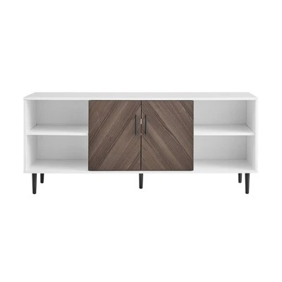 Angelo Modern 2 Door Bookmatch TV Stand for TVs up to 65" - Saracina Home Ash Brown/white 11 Angelo Modern 2 Door Bookmatch TV Stand for TVs up to 65" - Saracina Home Ash Brown/white - Image 9