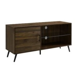 Single Door Mid-Century Modern TV Stand for TVs up to 58" - Saracina Home English Oak -Cheap TV Stands Store unnamed file 4431