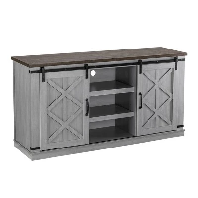 58" TV Stand for TVs up to 65" Gray - Home Essentials 5 58" TV Stand for TVs up to 65" Gray - Home Essentials - Image 3