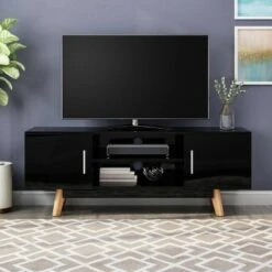 Ariade Mid Century TV Stand for TVs up to 47" Black - Christopher Knight Home