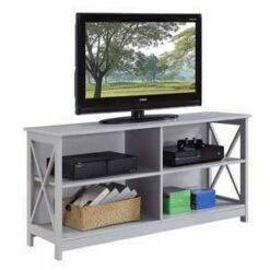 Oxford TV Stand for TVs up to 50" Gray - Breighton Home