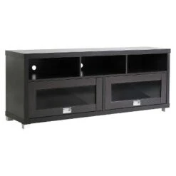 Baxton Studio Modern TV Stand for TVs up to 62" Dark Brown - Wholesale Interiors