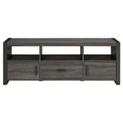 Urban Industrial Steel Leg TV Stand for TVs up to 65" Charcoal - Saracina Home