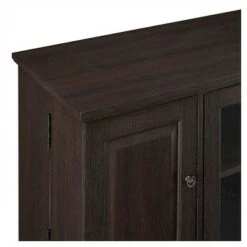 4 Door Closed Storage TV Stand for TVs up to 55" - Saracina Home Brown