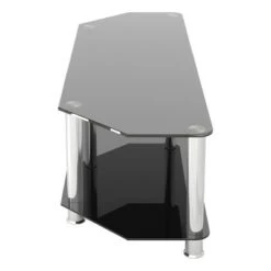 AVF Glass Shelves TV Stand for TVs up to 65" - Silver/Black