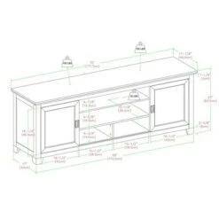 Sliding Door Transitional Wood Storage TV Stand for TVs up to 80" - Saracina Home Black -Cheap TV Stands Store unnamed file 4745