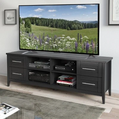 Jackson Extra Wide Drawer TV Stand for TVs up to 80" Black - CorLiving 3 Jackson Extra Wide Drawer TV Stand for TVs up to 80" Black - CorLiving