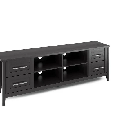 Jackson Extra Wide Drawer TV Stand for TVs up to 80" Black - CorLiving 4 Jackson Extra Wide Drawer TV Stand for TVs up to 80" Black - CorLiving - Image 2