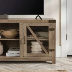 Clarabelle Farmhouse Glass Barn Door TV Stand for TVs up to 65" - Saracina Home Stone Gray 27 Clarabelle Farmhouse Glass Barn Door TV Stand for TVs up to 65" - Saracina Home Stone Gray -Cheap TV Stands Store unnamed file 4816