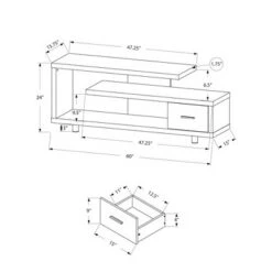 60" TV Stand - EveryRoom Dark Taupe -Cheap TV Stands Store unnamed file 4847