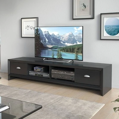 Lakewood Extra Wide TV Stand for TVs up to 80" Black - CorLiving 3 Lakewood Extra Wide TV Stand for TVs up to 80" Black - CorLiving