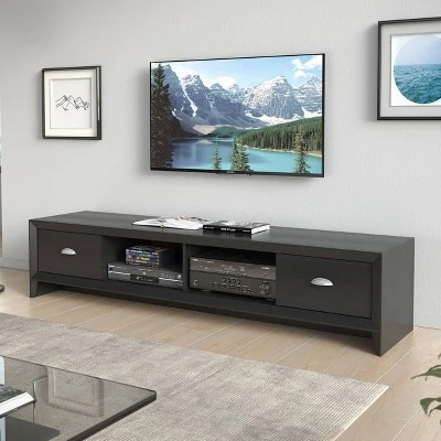 Lakewood Extra Wide TV Stand for TVs up to 80" Black - CorLiving 6 Lakewood Extra Wide TV Stand for TVs up to 80" Black - CorLiving - Image 4