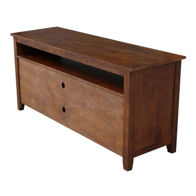 62" Entertainment TV Stand with 2 Doors - International Concepts Washed Gray/taupe 6 62" Entertainment TV Stand with 2 Doors - International Concepts Washed Gray/taupe - Image 4