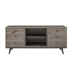 Katherine Modern Industrial Faux Drawer 2 Door TV Stand for TVs up to 65" - Saracina Home Slate Gray -Cheap TV Stands Store unnamed file 4958