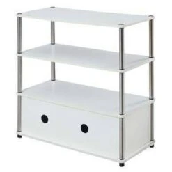Highboy TV Stand for TVs up to 40" White/Black Doors - Breighton Home -Cheap TV Stands Store unnamed file 5002