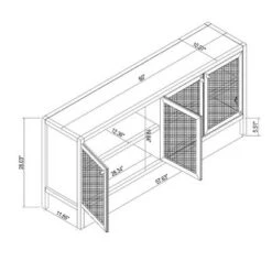 Threshold Designed W/Studio McGee Springville Caned Door TV Stand for TVs up to 60" Black - Threshold™ designed with Studio McGee -Cheap TV Stands Store unnamed file 5074