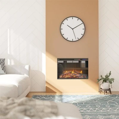 Room & Joy 23" Glass Front Electric Fireplace Insert Black - Room & Joy 3 Room & Joy 23" Glass Front Electric Fireplace Insert Black - Room & Joy