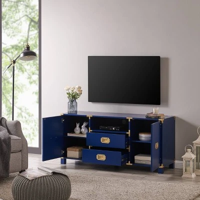 Claude TV Stand for TVs up to 50" Console Navy - Aiden Lane 4 Claude TV Stand for TVs up to 50" Console Navy - Aiden Lane - Image 2