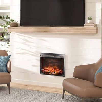 Room & Joy 23" Electric Glass Front Fireplace Insert with Remote Black - Room & Joy 4 Room & Joy 23" Electric Glass Front Fireplace Insert with Remote Black - Room & Joy - Image 2