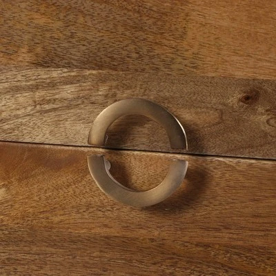 Mango Wood Cabinet with Spacious Storage TV Stand for TVs up to 63" Brown/Black - The Urban Port 8 Mango Wood Cabinet with Spacious Storage TV Stand for TVs up to 63" Brown/Black - The Urban Port - Image 6