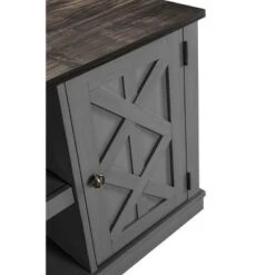 54" Farmhouse Two-Tone TV Stand for TVs up to 65" Gray - Home Essentials -Cheap TV Stands Store unnamed file 5235