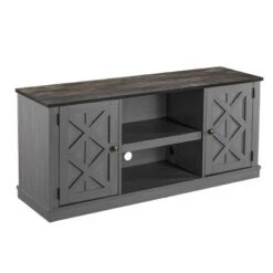 54" Farmhouse Two-Tone TV Stand for TVs up to 65" Gray - Home Essentials -Cheap TV Stands Store unnamed file 5238