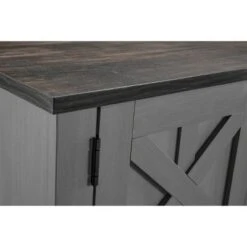 54" Farmhouse Two-Tone TV Stand for TVs up to 65" Gray - Home Essentials -Cheap TV Stands Store unnamed file 5239