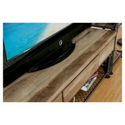 Stonehedge Industrial Pipe Inspired TV Stand for TVs up to 60" Black/Natural - HOMES: Inside + Out -Cheap TV Stands Store unnamed file 5243