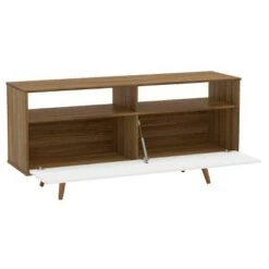 Danbury TV Stand for TVs up to 60" Walnut/White - Chique