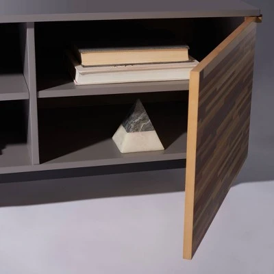 70" Daegan Mid-Century TV Stand Light Brown - Safavieh 4 70" Daegan Mid-Century TV Stand Light Brown - Safavieh - Image 2