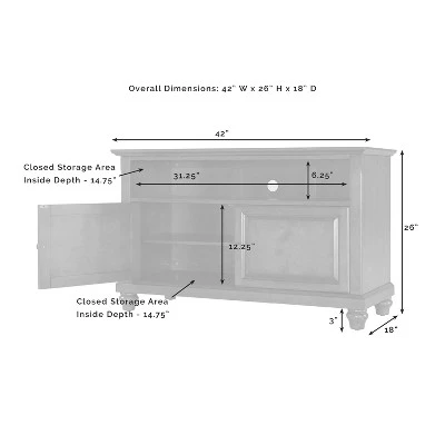 Cambridge TV Stand for TVs up to 42" Classic Cherry - Crosley 7 Cambridge TV Stand for TVs up to 42" Classic Cherry - Crosley - Image 5